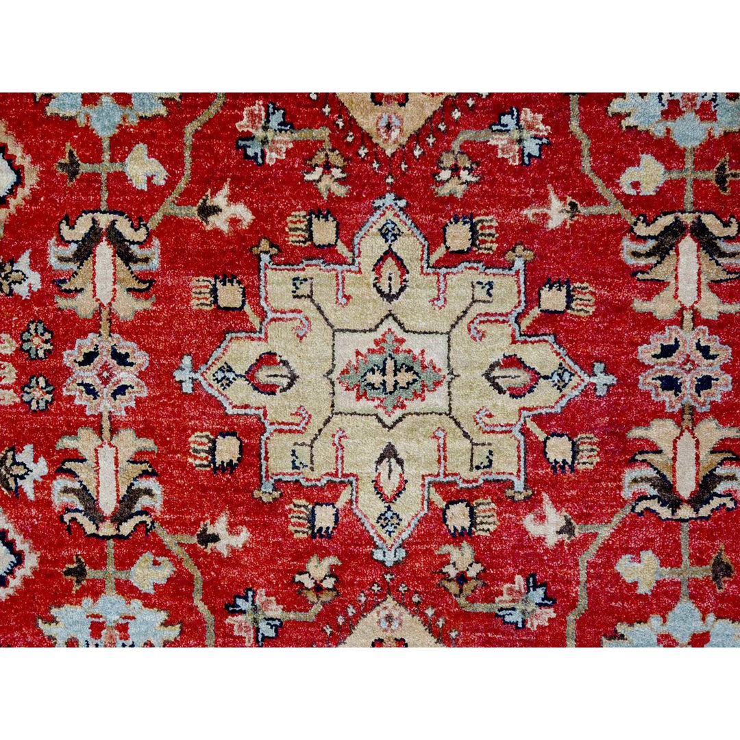 12'0" x 14'11" New Hand Knotted Red Wool Rectangle Oriental Rug - MOA10210299