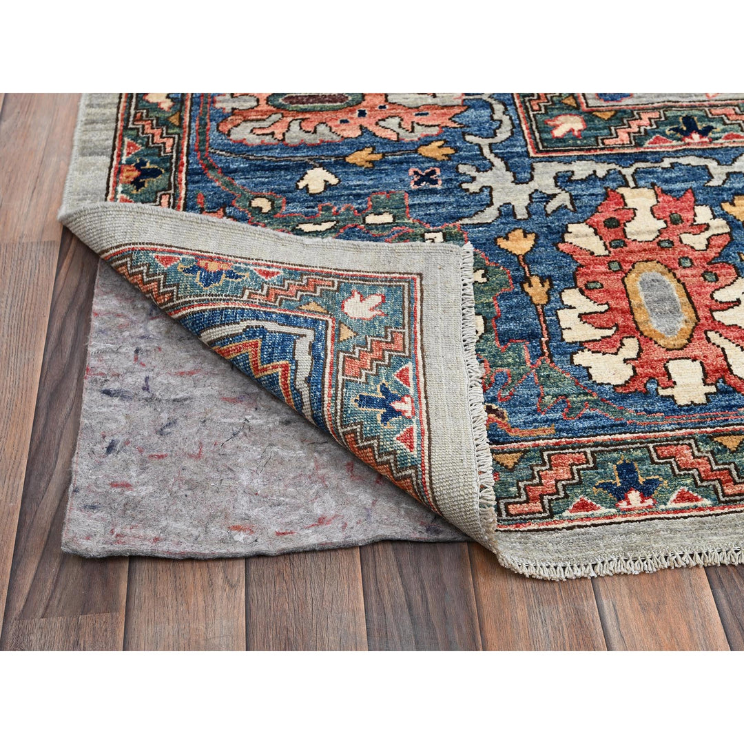 12'0" x 14'10" New Hand Knotted Grey Wool Rectangle Oriental Rug - MOA1021050