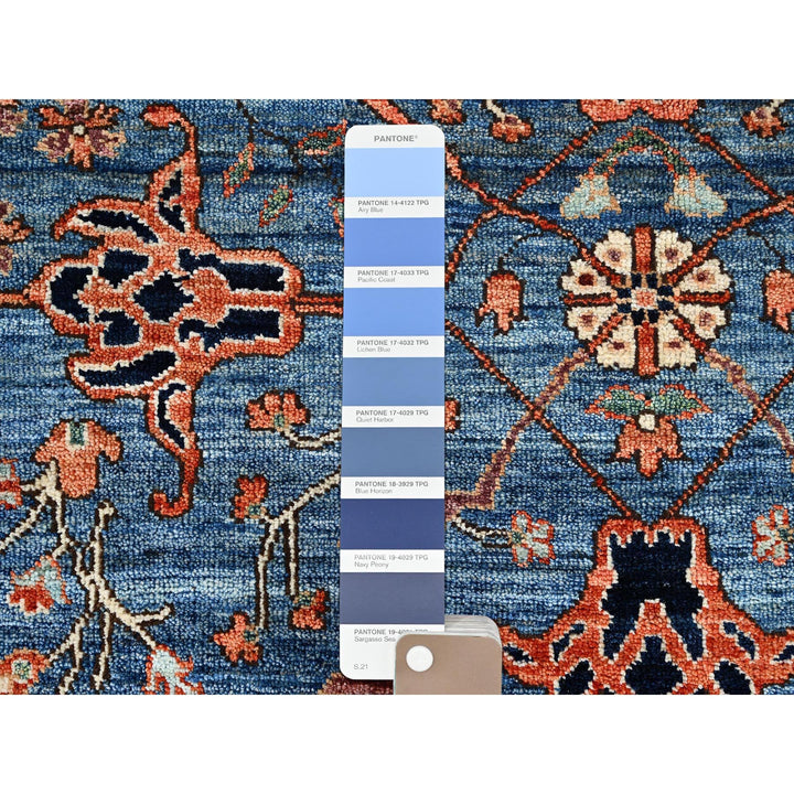 3'3" x 4'10" New Hand Knotted Blue Wool Rectangle Oriental Rug - MOA1021089