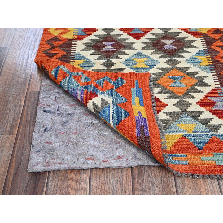 2'2" x 6'5" New Hand Woven Ivory Wool Runner Oriental Rug - MOA1021156