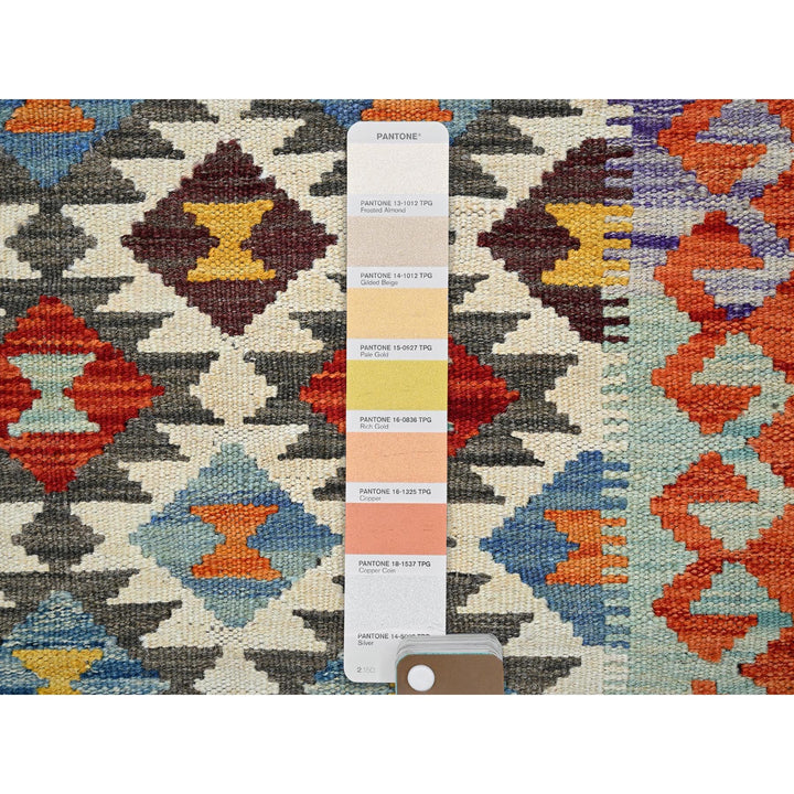 2'2" x 6'5" New Hand Woven Ivory Wool Runner Oriental Rug - MOA1021156