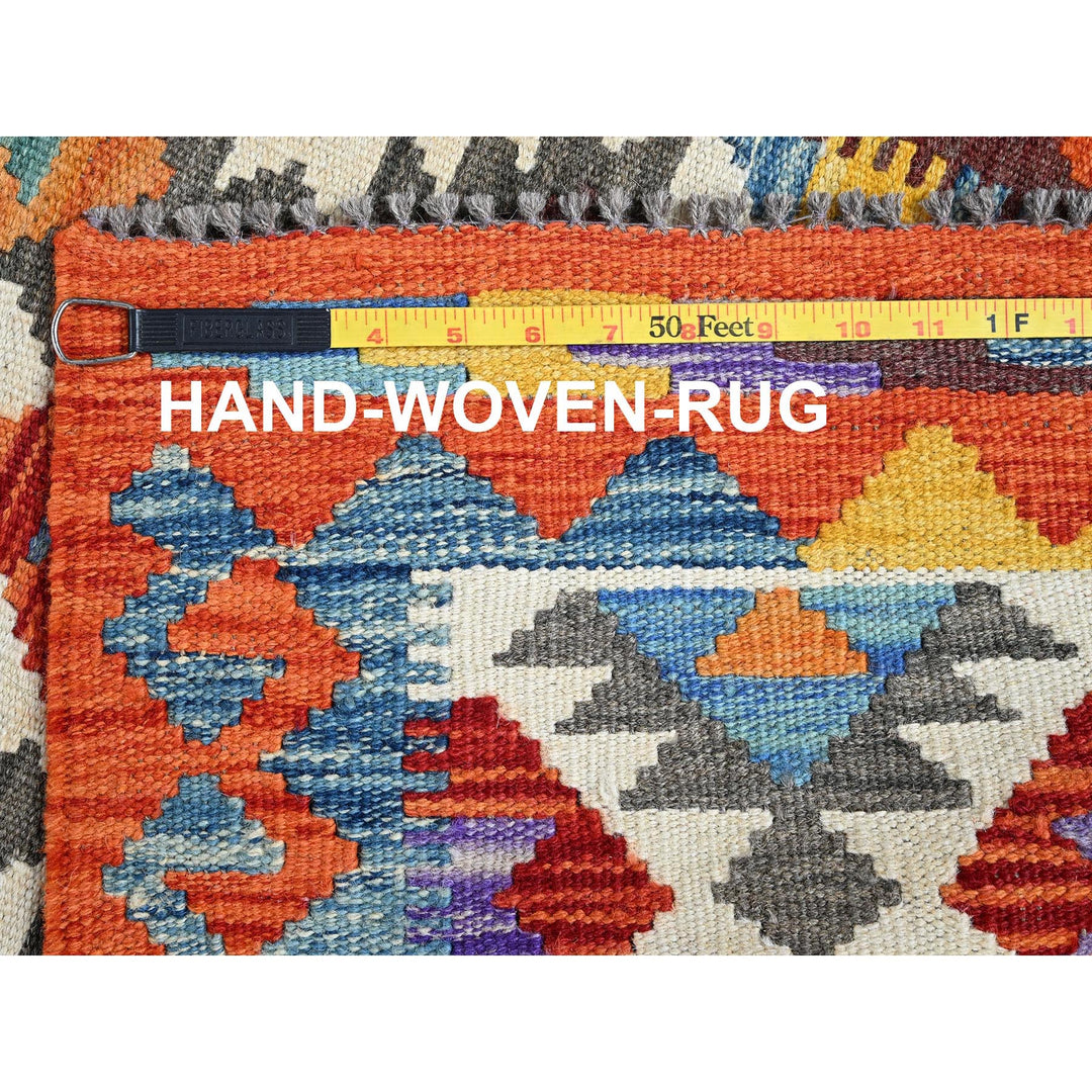 2'2" x 6'5" New Hand Woven Ivory Wool Runner Oriental Rug - MOA1021156