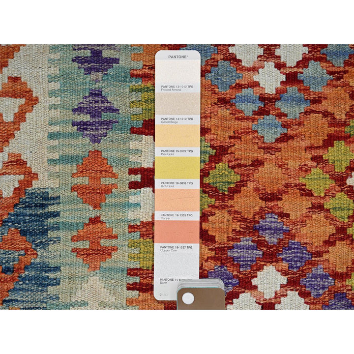 2'2" x 6'6" New Hand Woven Orange Wool Runner Oriental Rug - MOA1021158