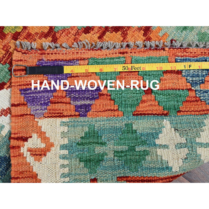 2'2" x 6'6" New Hand Woven Orange Wool Runner Oriental Rug - MOA1021158