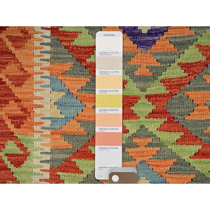 2'1" x 6'3" New Hand Woven Orange Wool Runner Oriental Rug - MOA1021159