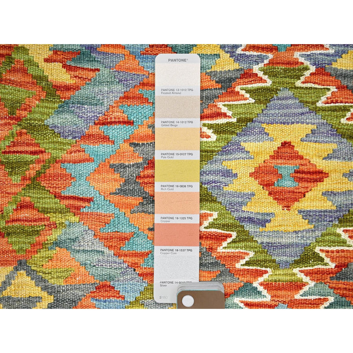 2'2" x 6'7" New Hand Woven Orange Wool Runner Oriental Rug - MOA1021160