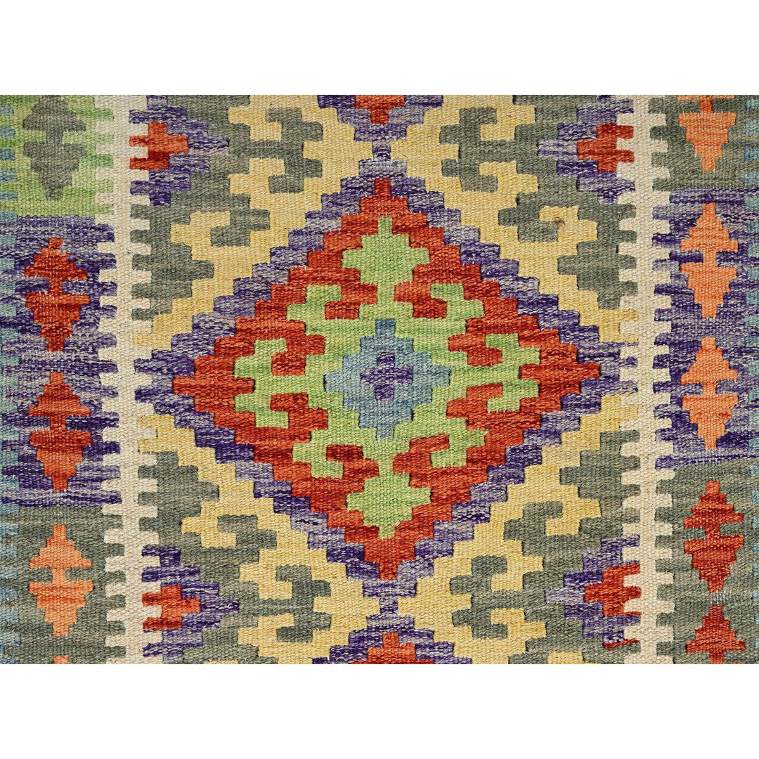 2'4" x 6'2" New Hand Woven Orange Wool Runner Oriental Rug - MOA1021161