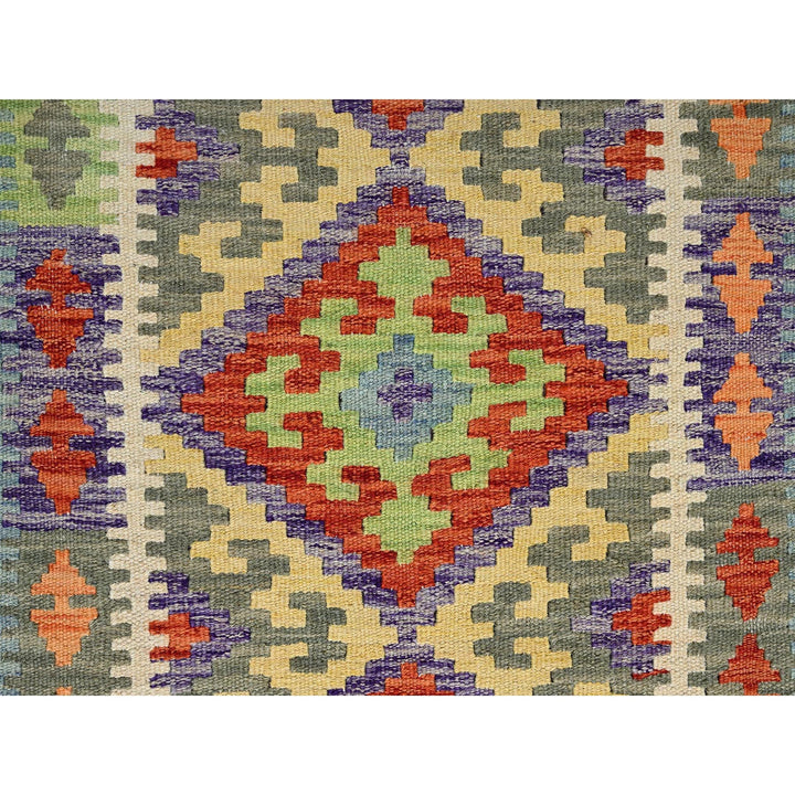 2'4" x 6'2" New Hand Woven Orange Wool Runner Oriental Rug - MOA1021161