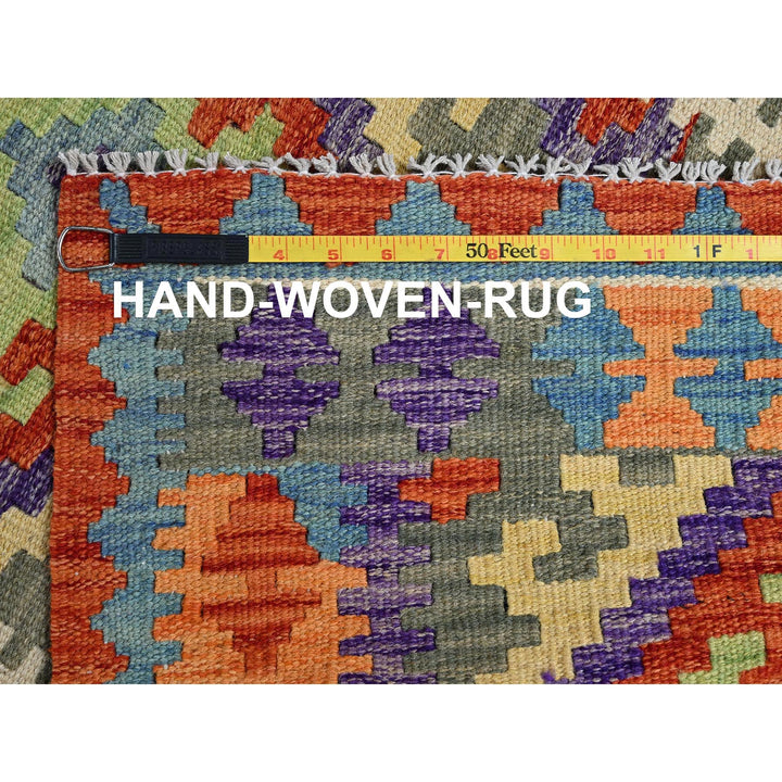 2'4" x 6'2" New Hand Woven Orange Wool Runner Oriental Rug - MOA1021161