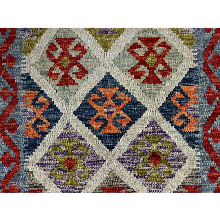 2'4" x 6'6" New Hand Woven Ivory Wool Runner Oriental Rug - MOA1021162