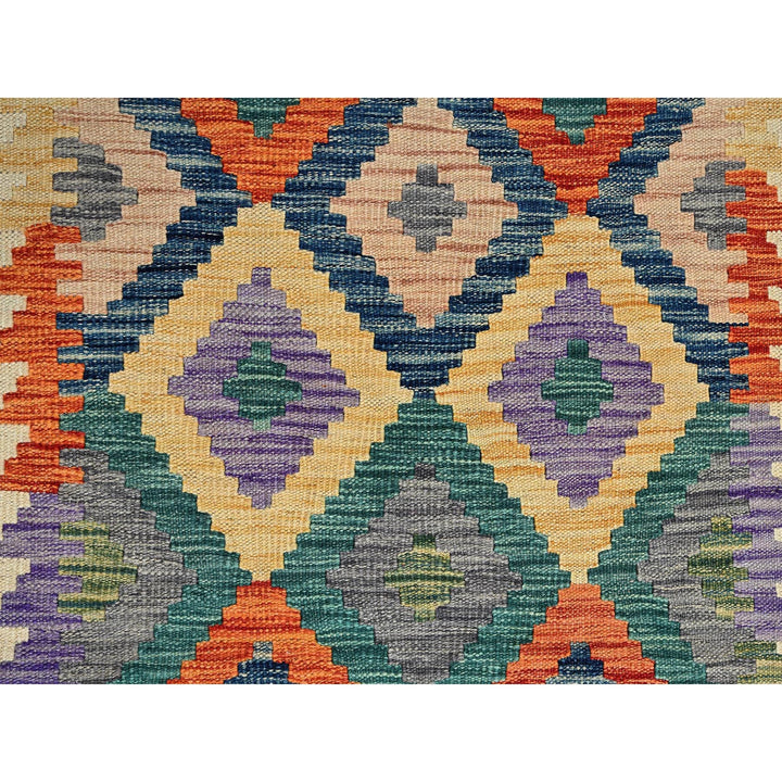 2'8" x 9'6" New Hand Woven Beige Wool Runner Oriental Rug - MOA1021164