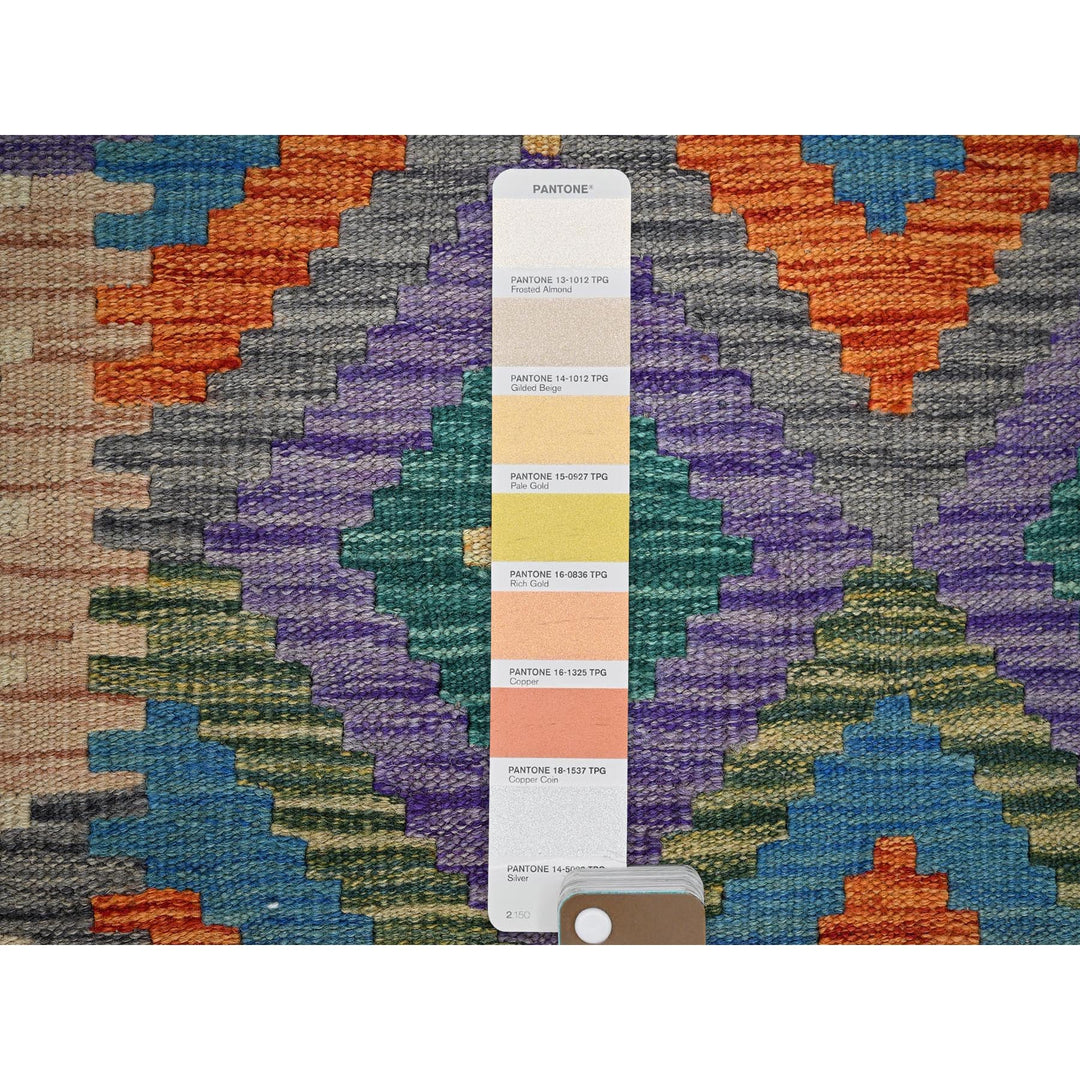 2'8" x 9'6" New Hand Woven Beige Wool Runner Oriental Rug - MOA1021164