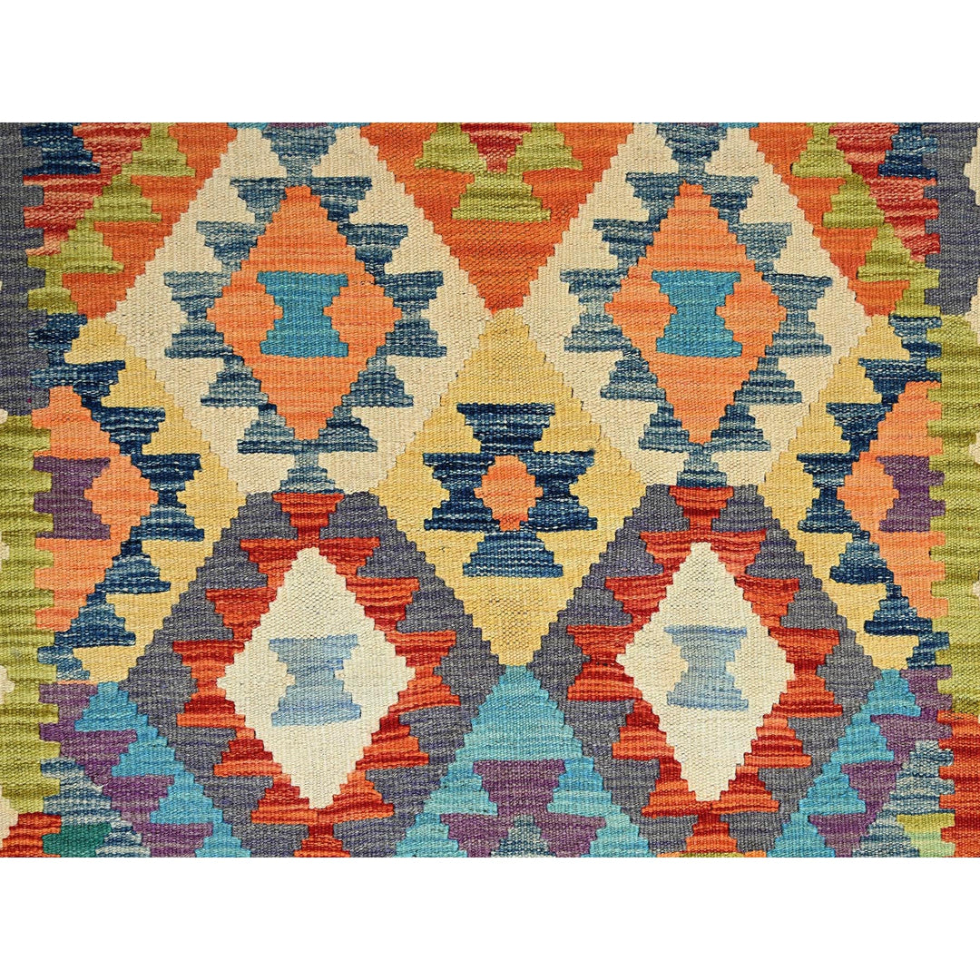 2'7" x 9'7" New Hand Woven Beige Wool Runner Oriental Rug - MOA1021165