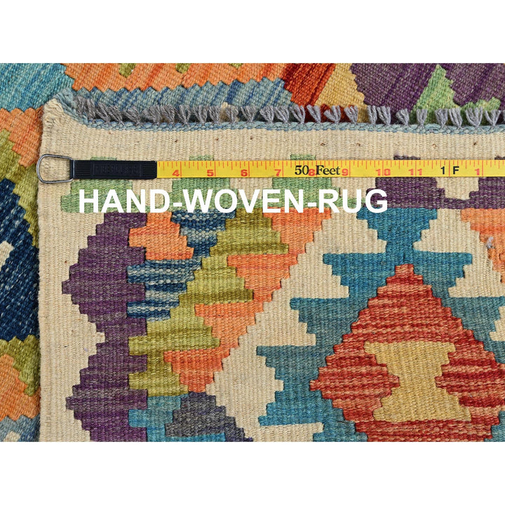 2'7" x 9'7" New Hand Woven Beige Wool Runner Oriental Rug - MOA1021165