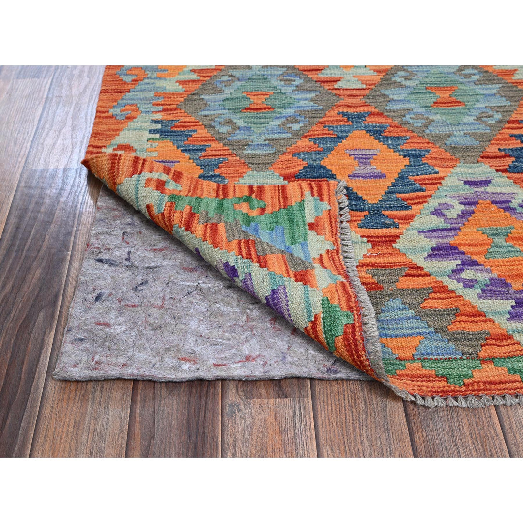 2'10" x 9'9" New Hand Woven Blue Wool Runner Oriental Rug - MOA1021169