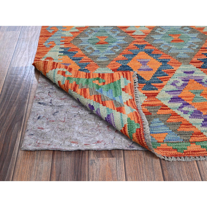 2'10" x 9'9" New Hand Woven Blue Wool Runner Oriental Rug - MOA1021169