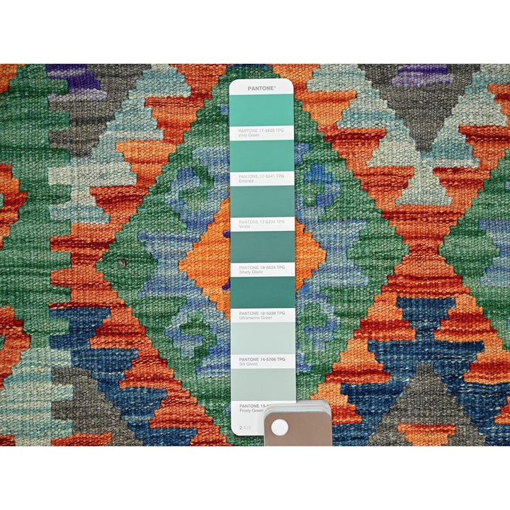 2'10" x 9'9" New Hand Woven Blue Wool Runner Oriental Rug - MOA1021169