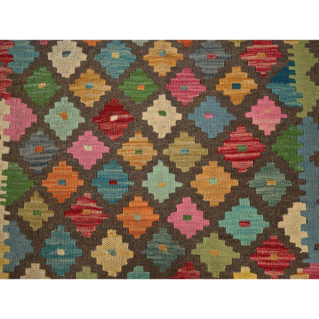 2'7" x 9'8" New Hand Woven Brown Wool Runner Oriental Rug - MOA1021171