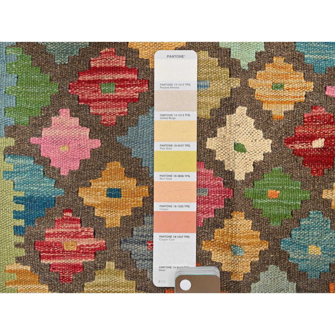 2'7" x 9'8" New Hand Woven Brown Wool Runner Oriental Rug - MOA1021171