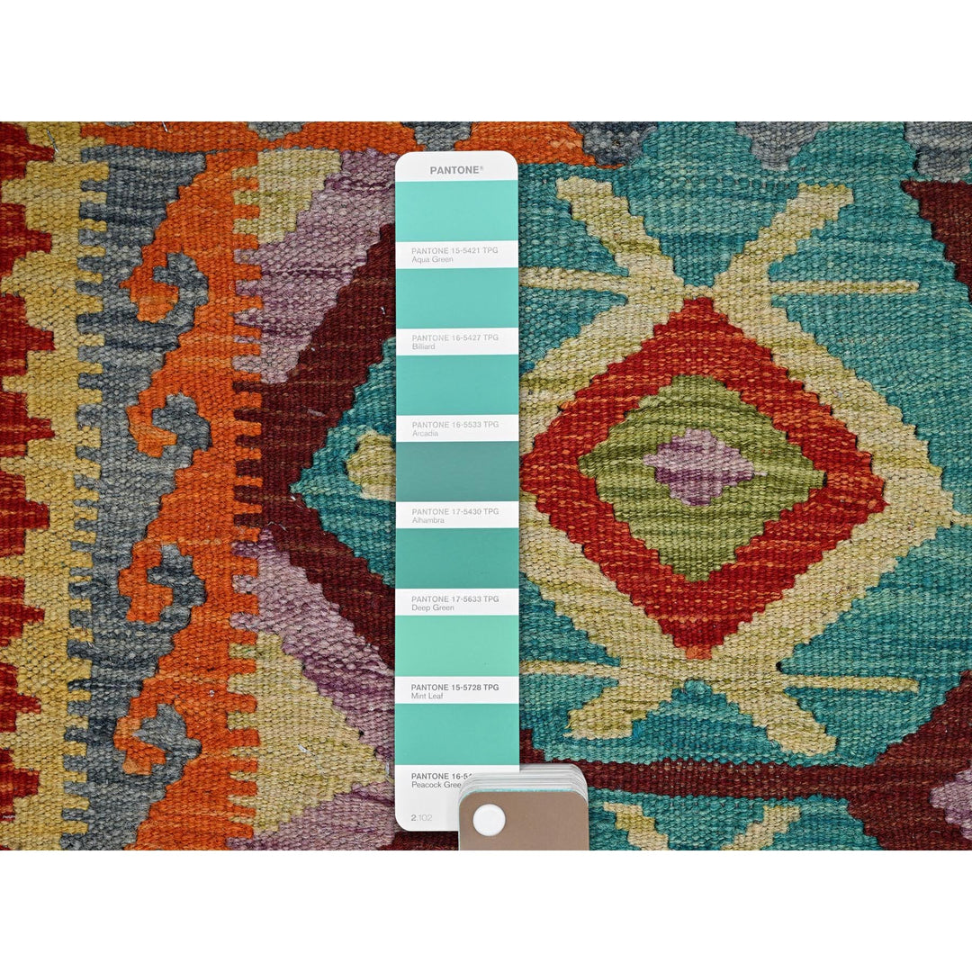 2'2" x 2'9" New Hand Woven Green Wool Rectangle Oriental Rug - MOA1021176