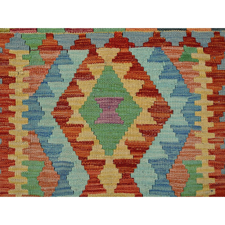 2'1" x 2'9" New Hand Woven Multicolored Wool Rectangle Oriental Rug - MOA1021178