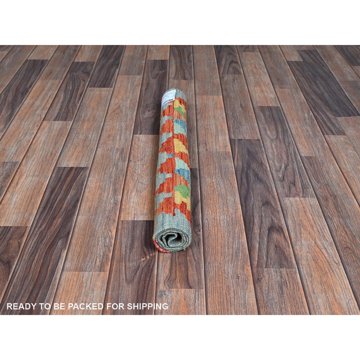 2'1" x 2'9" New Hand Woven Multicolored Wool Rectangle Oriental Rug - MOA1021178