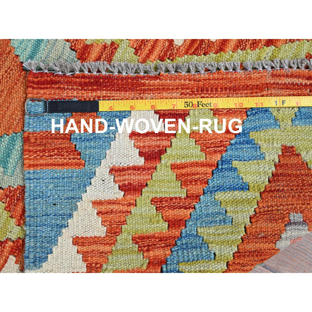 2'2" x 3'2" New Hand Woven Orange Wool Rectangle Oriental Rug - MOA1021179