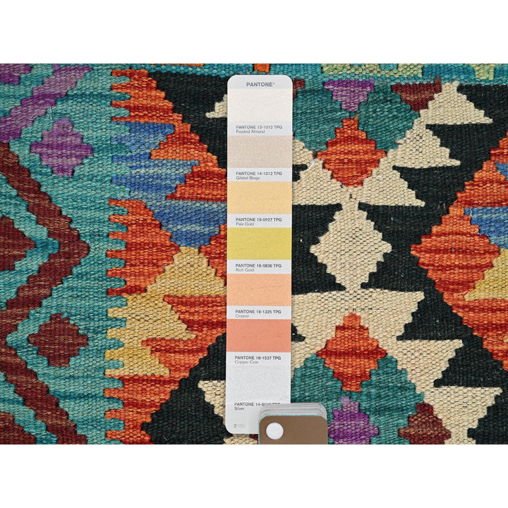 2'1" x 2'8" New Hand Woven Orange Wool Rectangle Oriental Rug - MOA1021180