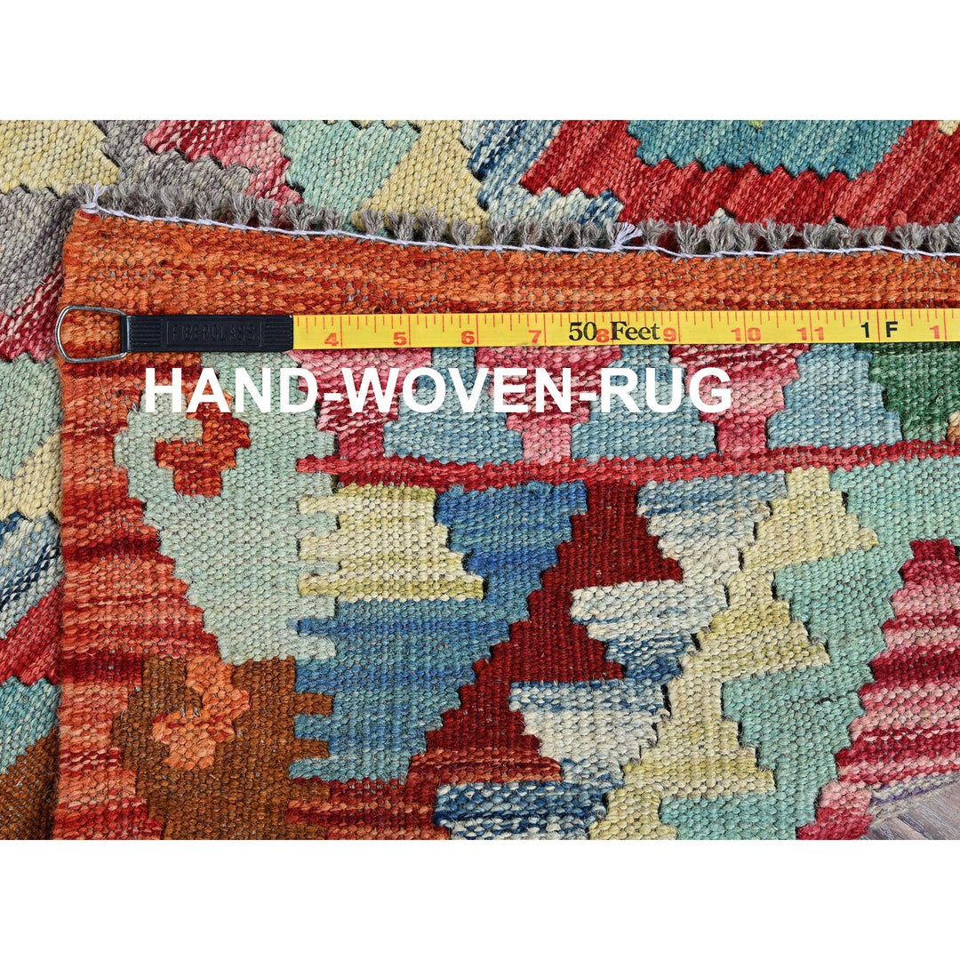 2'1" x 2'11" New Hand Woven Orange Wool Rectangle Oriental Rug - MOA1021181