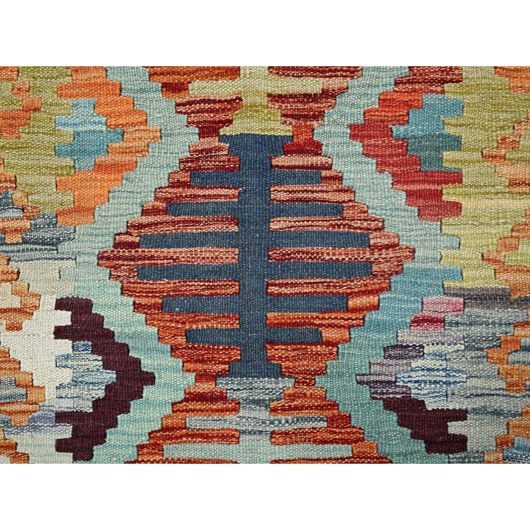 1'11" x 2'11" New Hand Woven Orange Wool Rectangle Oriental Rug - MOA1021182