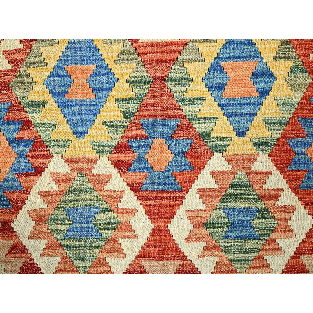 3'5" x 4'11" New Hand Woven Blue Wool Rectangle Oriental Rug - MOA1021183