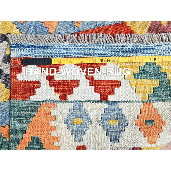 3'10" x 5'11" New Hand Woven Multicolored Wool Rectangle Oriental Rug - MOA1021191