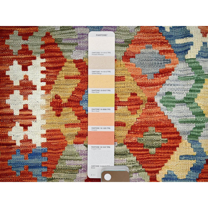 4'1" x 6'5" New Hand Woven Orange Wool Rectangle Oriental Rug - MOA1021192