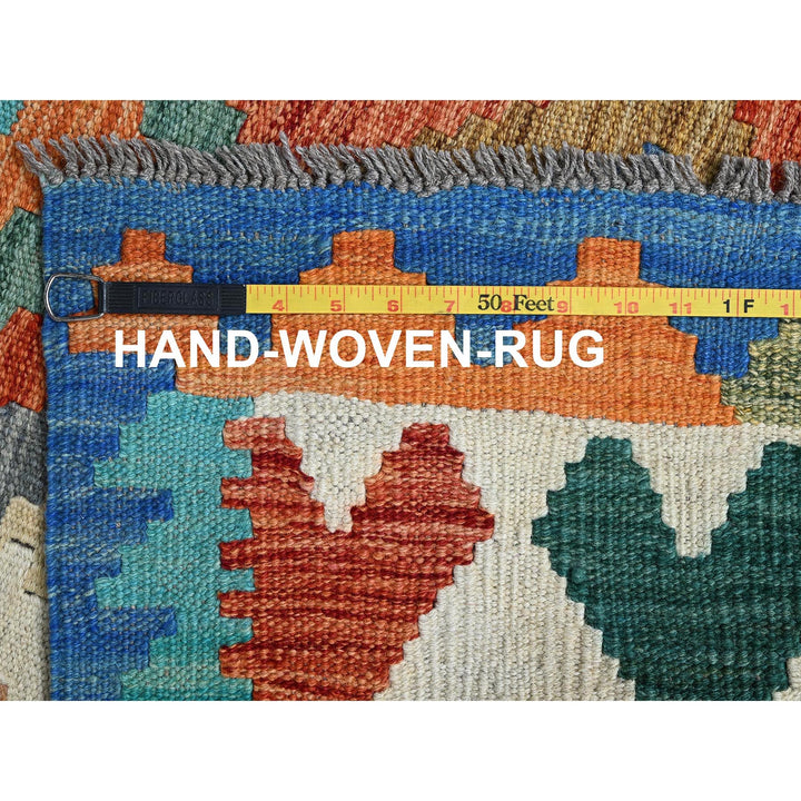 4'1" x 5'9" New Hand Woven Multicolored Wool Rectangle Oriental Rug - MOA1021197