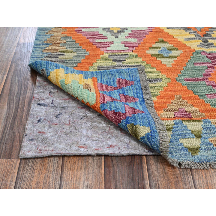 3'11" x 5'9" New Hand Woven Multicolored Wool Rectangle Oriental Rug - MOA1021198
