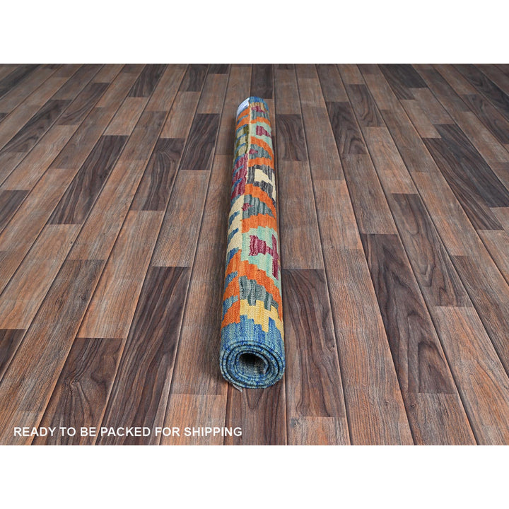 3'11" x 5'9" New Hand Woven Multicolored Wool Rectangle Oriental Rug - MOA1021198