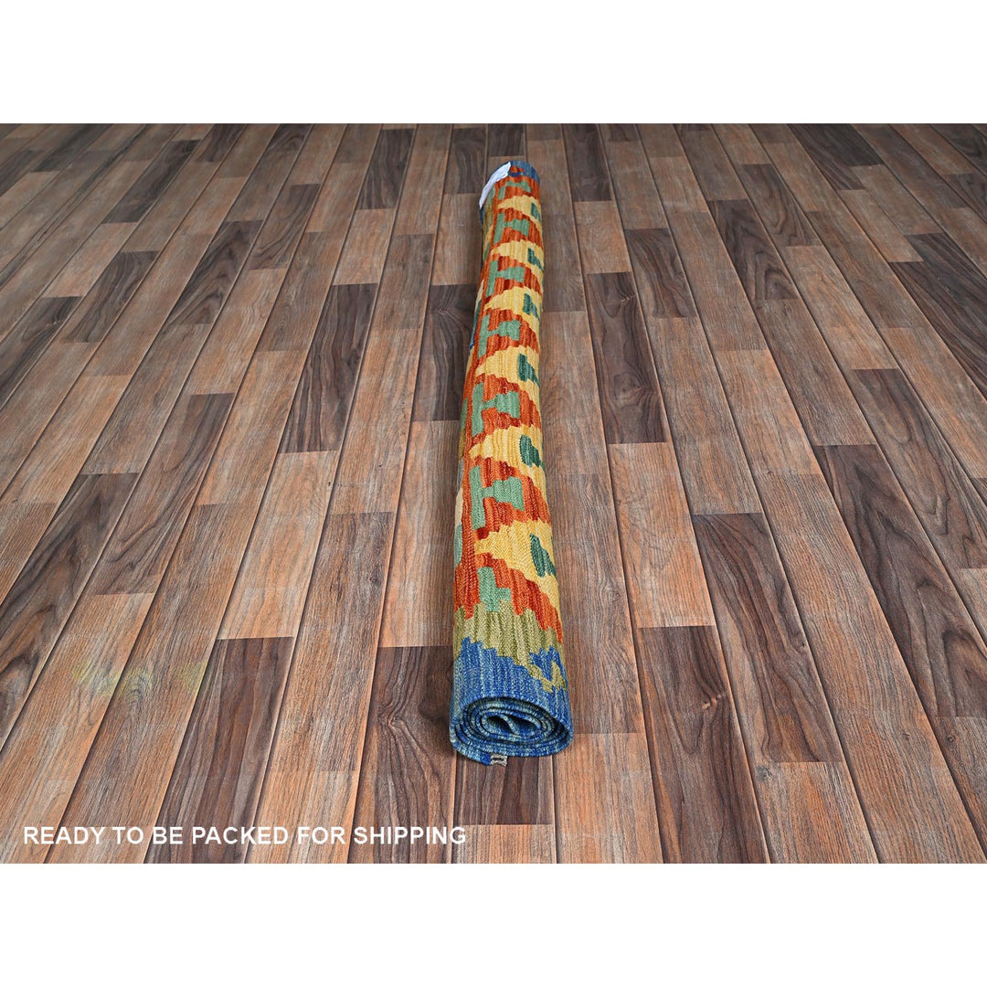 5'0" x 6'6" New Hand Woven Multicolored Wool Rectangle Oriental Rug - MOA1021200