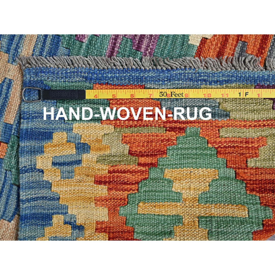 5'0" x 6'6" New Hand Woven Multicolored Wool Rectangle Oriental Rug - MOA1021200