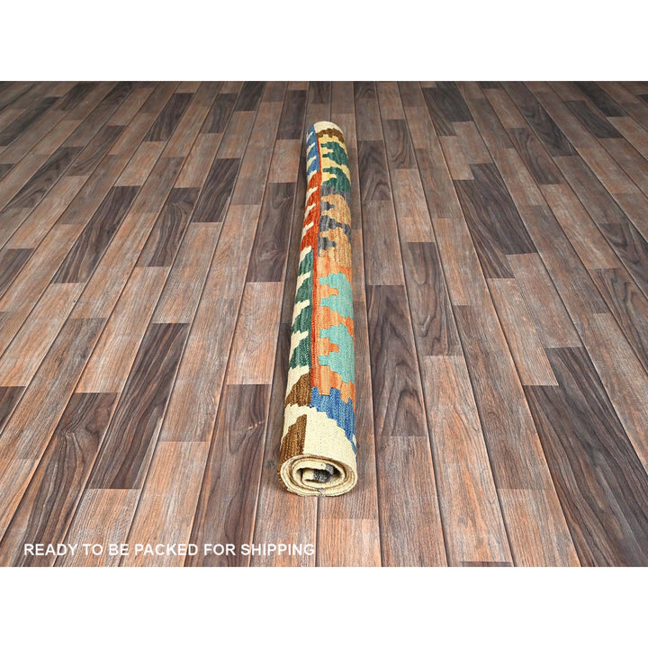 5'0" x 6'4" New Hand Woven Multicolored Wool Rectangle Oriental Rug - MOA1021205