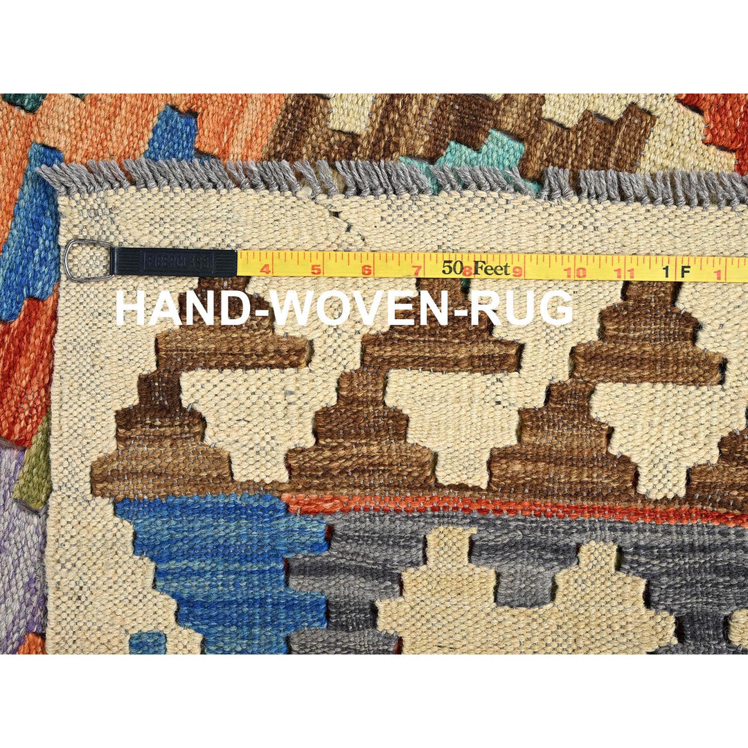 5'0" x 6'4" New Hand Woven Multicolored Wool Rectangle Oriental Rug - MOA1021205