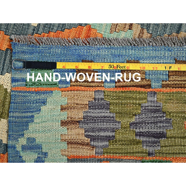 5'0" x 6'4" New Hand Woven Orange Wool Rectangle Oriental Rug - MOA1021206