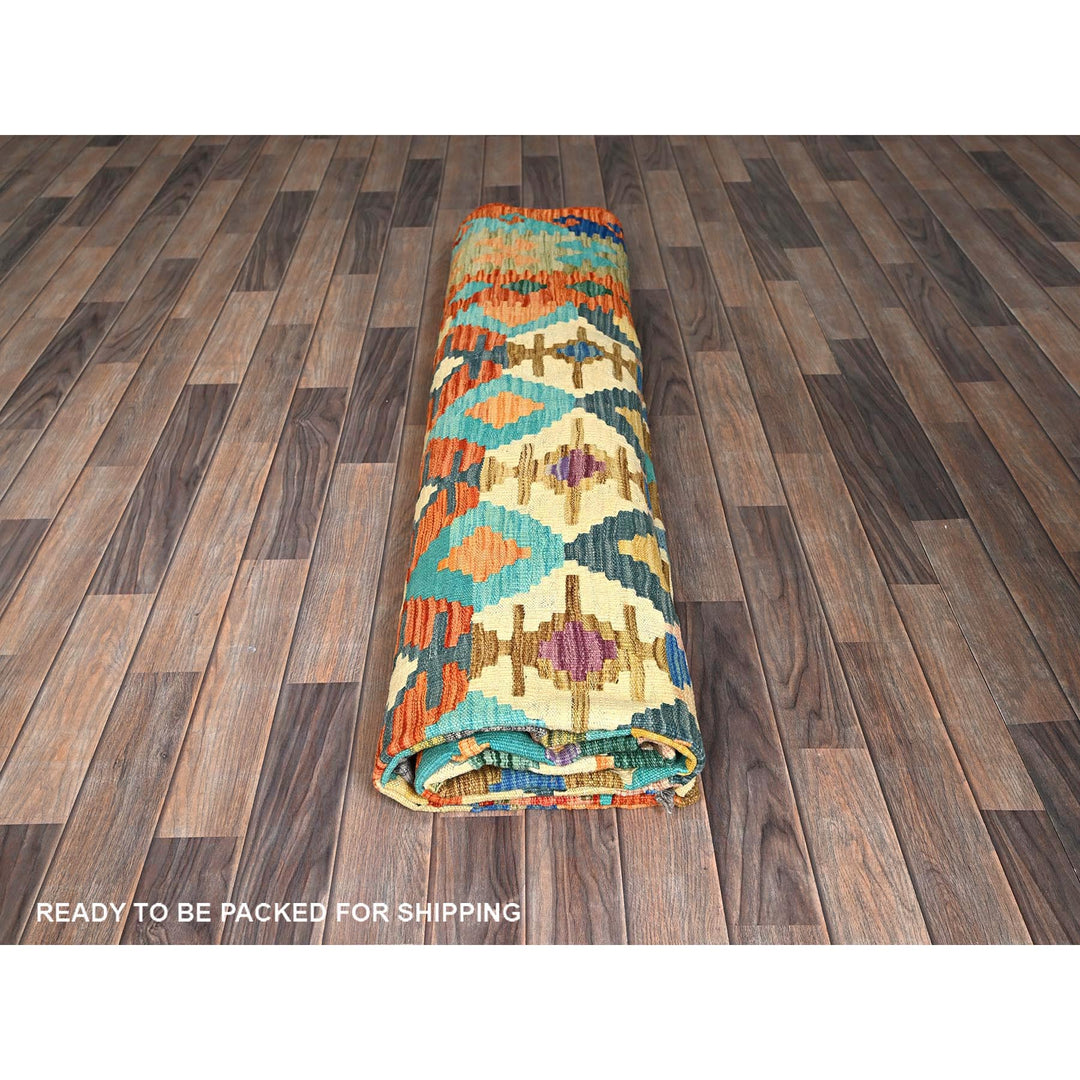 9'5" x 12'6" New Hand Woven Multicolored Wool Rectangle Oriental Rug - MOA1021213