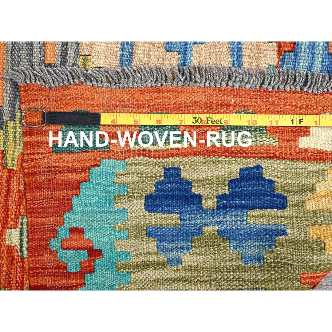 9'5" x 12'6" New Hand Woven Multicolored Wool Rectangle Oriental Rug - MOA1021213