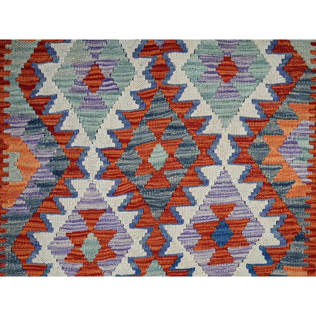 2'10" x 13'1" New Hand Woven Red Wool Runner Oriental Rug - MOA1021229