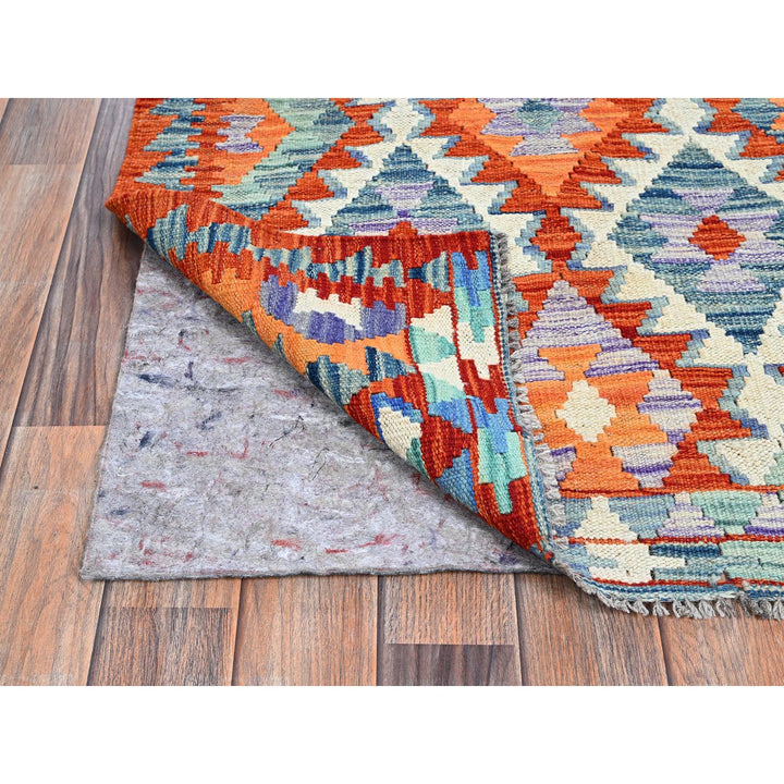2'10" x 13'1" New Hand Woven Red Wool Runner Oriental Rug - MOA1021229