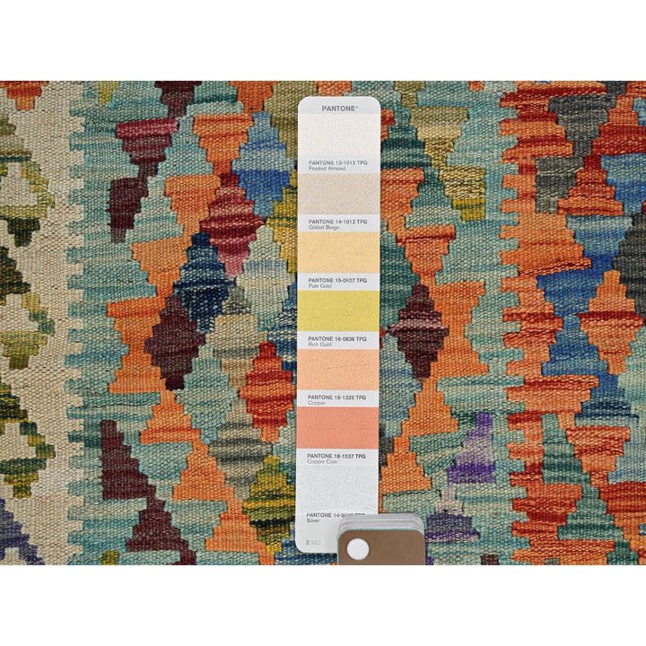 2'10" x 12'8" New Hand Woven Multicolored Wool Runner Oriental Rug - MOA1021232