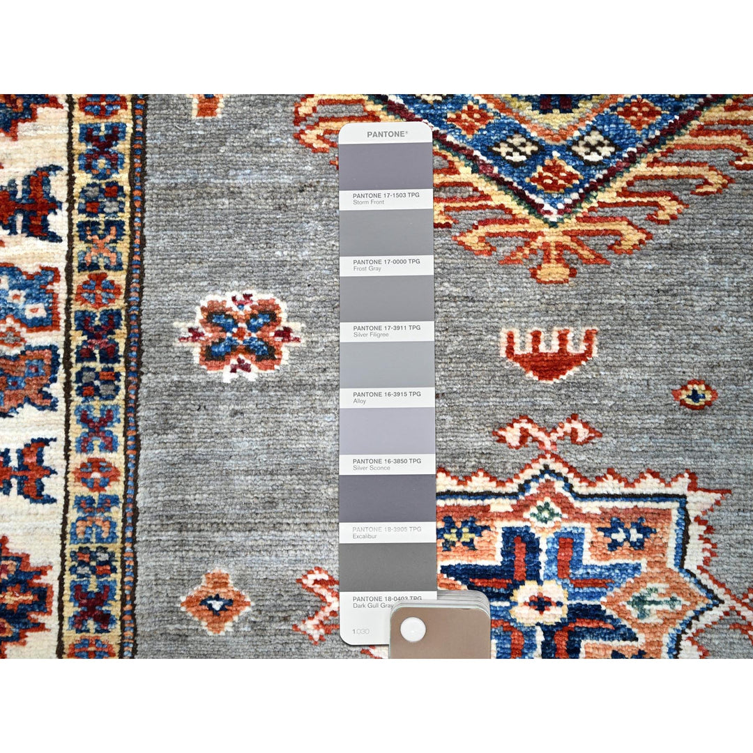 2'8" x 15'5" New Hand Knotted Grey Wool Runner Oriental Rug - MOA102127