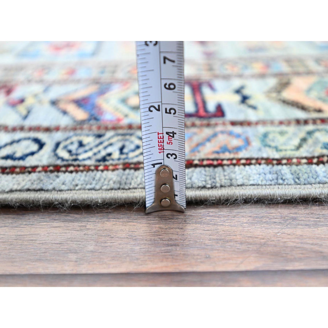 2'8" x 11'9" New Hand Knotted Grey Wool Runner Oriental Rug - MOA102129