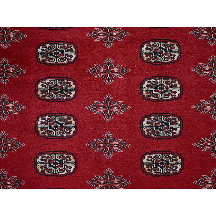 8'1" x 10'0" New Hand Knotted Red Wool Rectangle Oriental Rug - MOA1021329