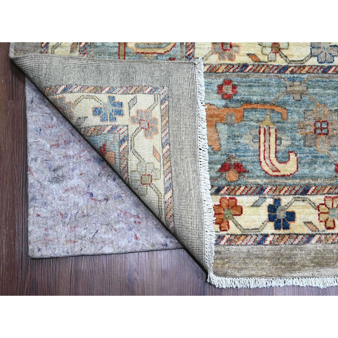 11'7" x 15'8" New Hand Knotted Grey Wool Rectangle Oriental Rug - MOA10220002